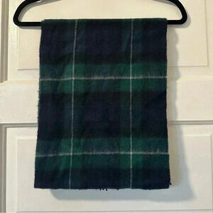 Clans Scotland Green & Navy Blue 100% Lambswool Scarf